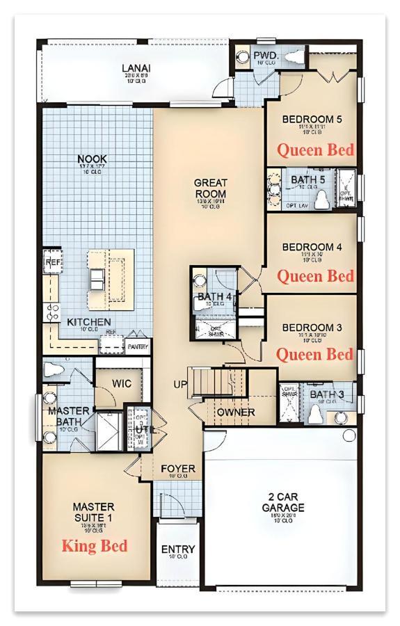 Luxury 12 Bedrooms Pool House 10 Min To Disney4630 Kissimmee Exterior photo