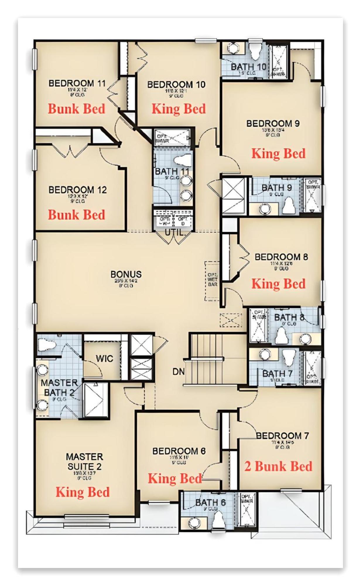 Luxury 12 Bedrooms Pool House 10 Min To Disney4630 Kissimmee Exterior photo